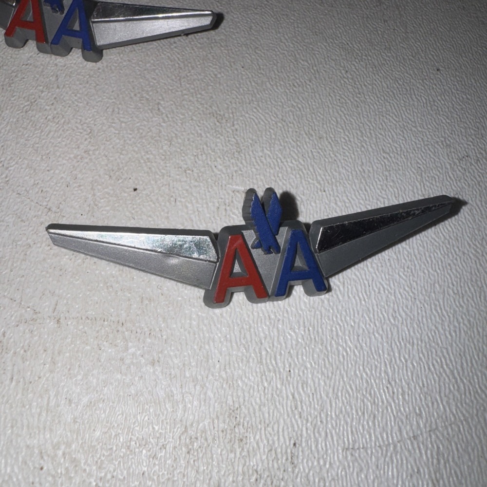 THREE AMERICAN AIRLINES CHILDS WINGS PINS MADE BY STOFFEL SEALS TUCKAHOE NY - Picture 10 of 10